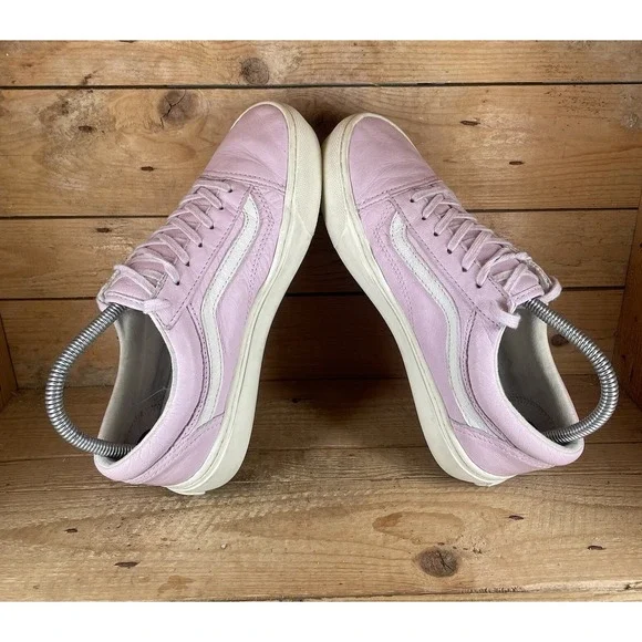 Van's Mens 6 Womens 7 Nude Pink Leather Old School Ultra Cush Shoes 500664 - Picture 7 of 12